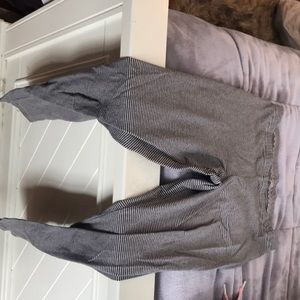 Black and tan striped leggings